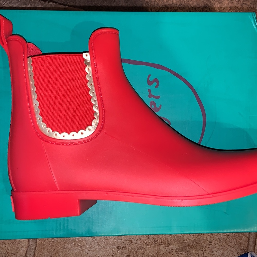 NIB Jack Rogers Sallie Ankle Boots Red Sz 10